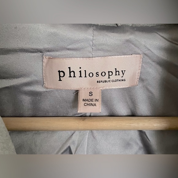 Philosophy Gray Lightweight Jacket Size S - Picture 3 of 4